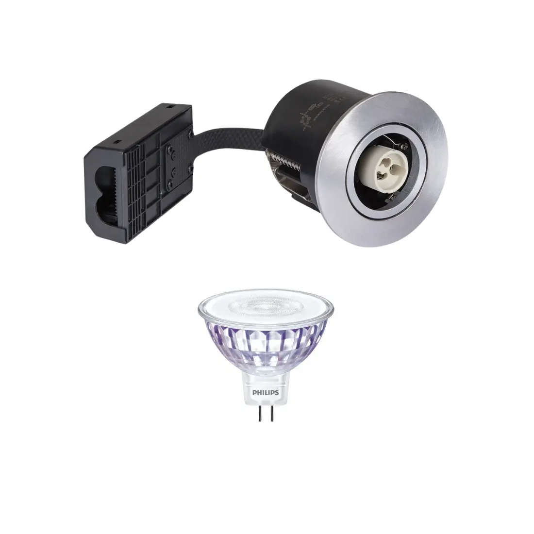 12V LED Spot | Incl. MR16 / GU5.3 | VENTA | Geborsteld aluminium | 3000K