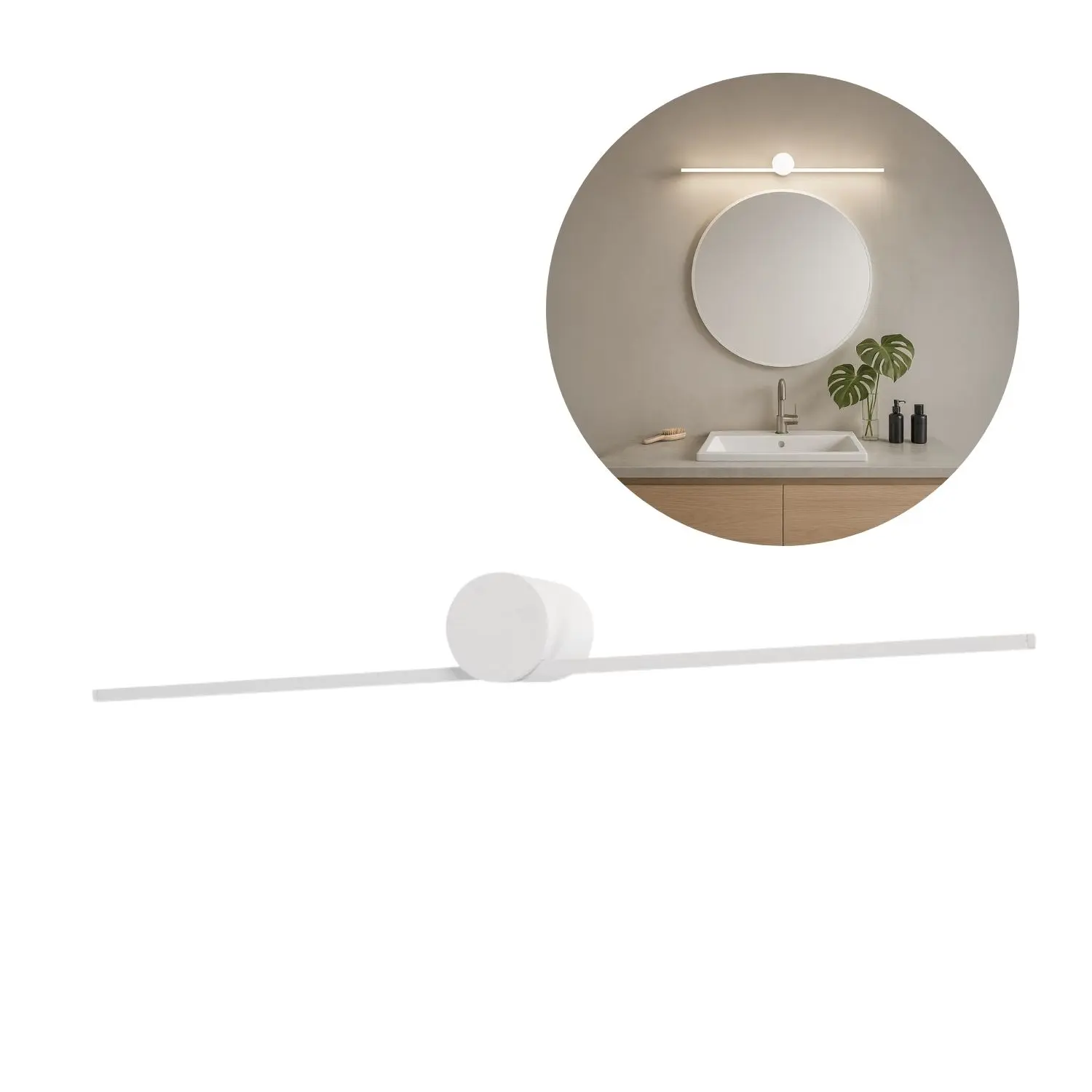 Spegelarmatur | 60cm | 4000K | 670lm | 9W | IP44 | ARTIST | Vit