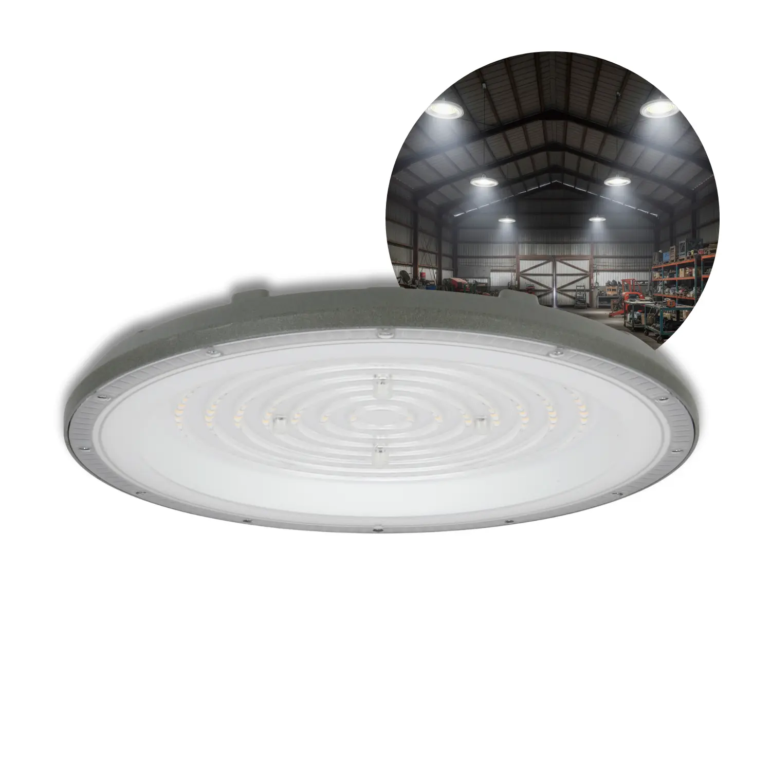 Industrilampe | LED High Bay | 4000K | 10000lm | 100W | SULAN | Grå