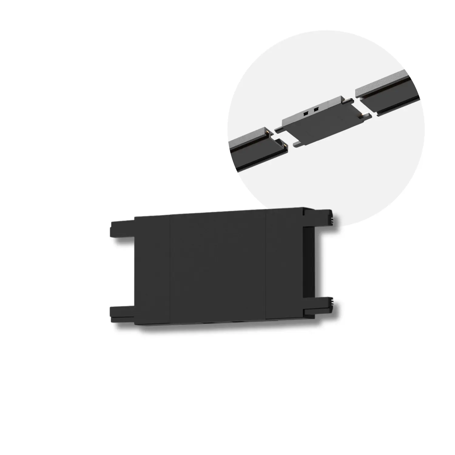 Samlestykke til SlimTrack Skinnesystem | 24 Volt | Sort