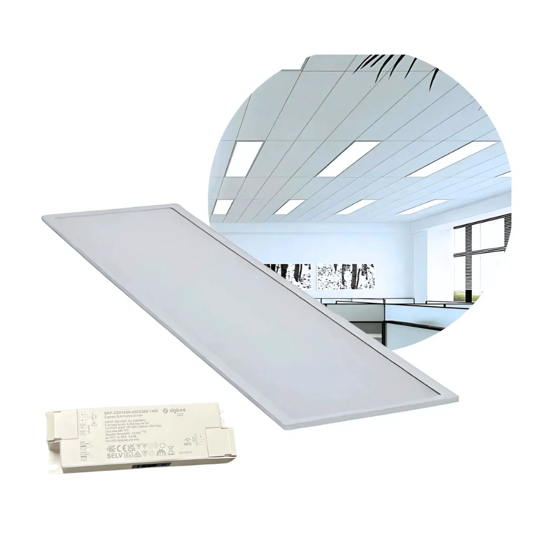 LED Paneel 30x120 | 3000K | 3640lm | 26W | BRIGHT | UGR19 | Zigbee | Wit