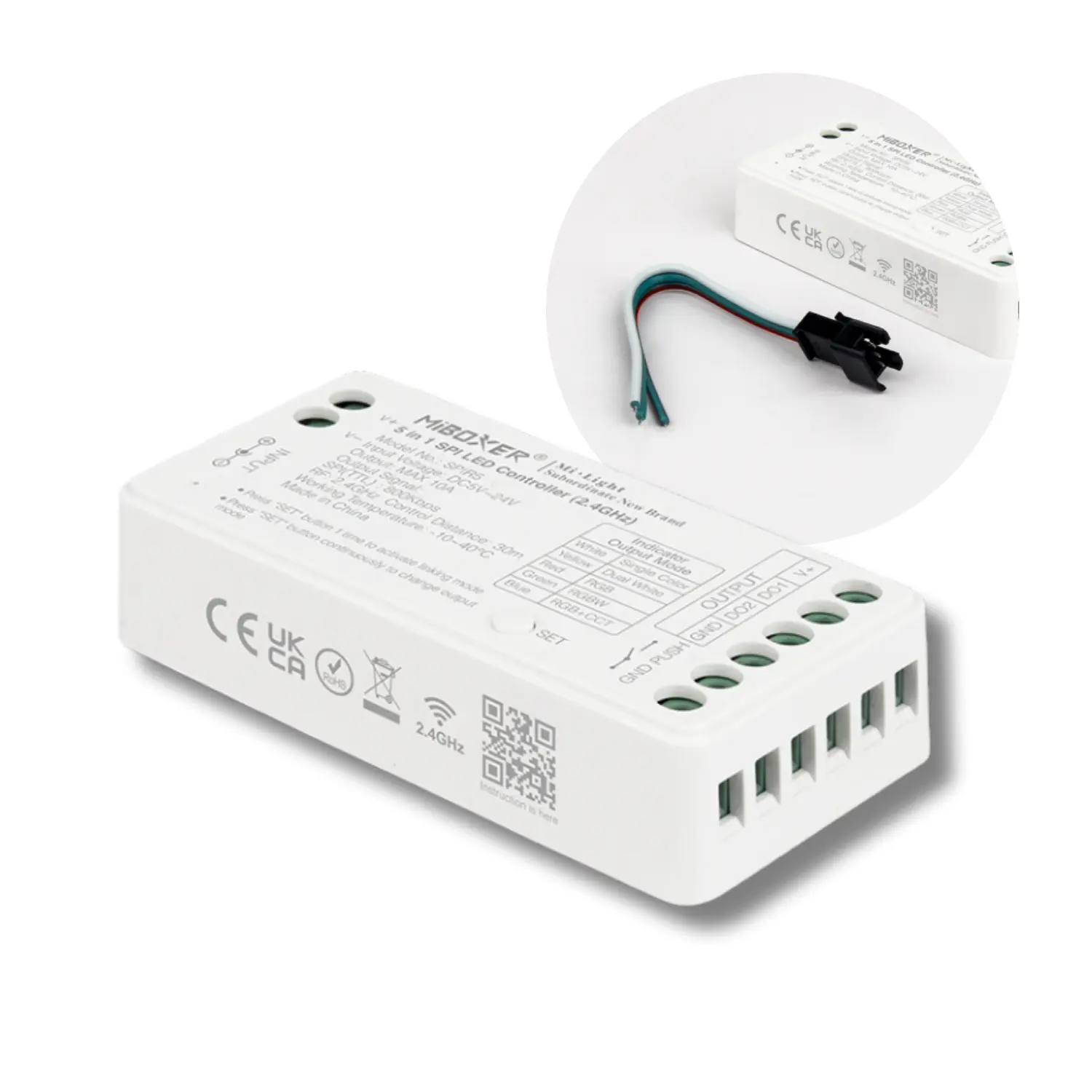 MiBoxer SPI LED Controller | 5in1 | 2.4Ghz | Vit | SPIR5