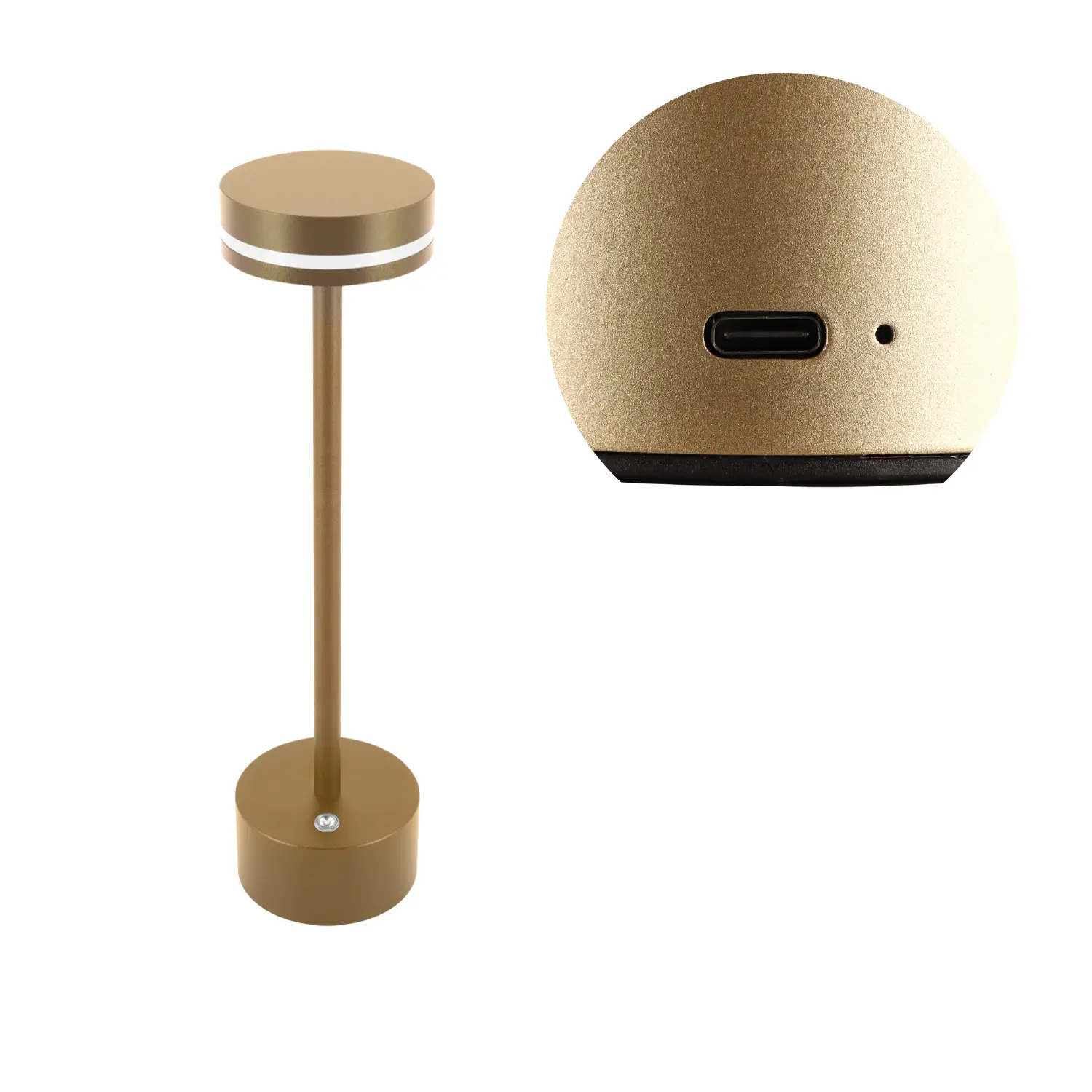 LED-Tischlampe | Wiederaufladbare Lampe | Touch-Bedienung | 3CCT | 60 lm | TALIA | Gold