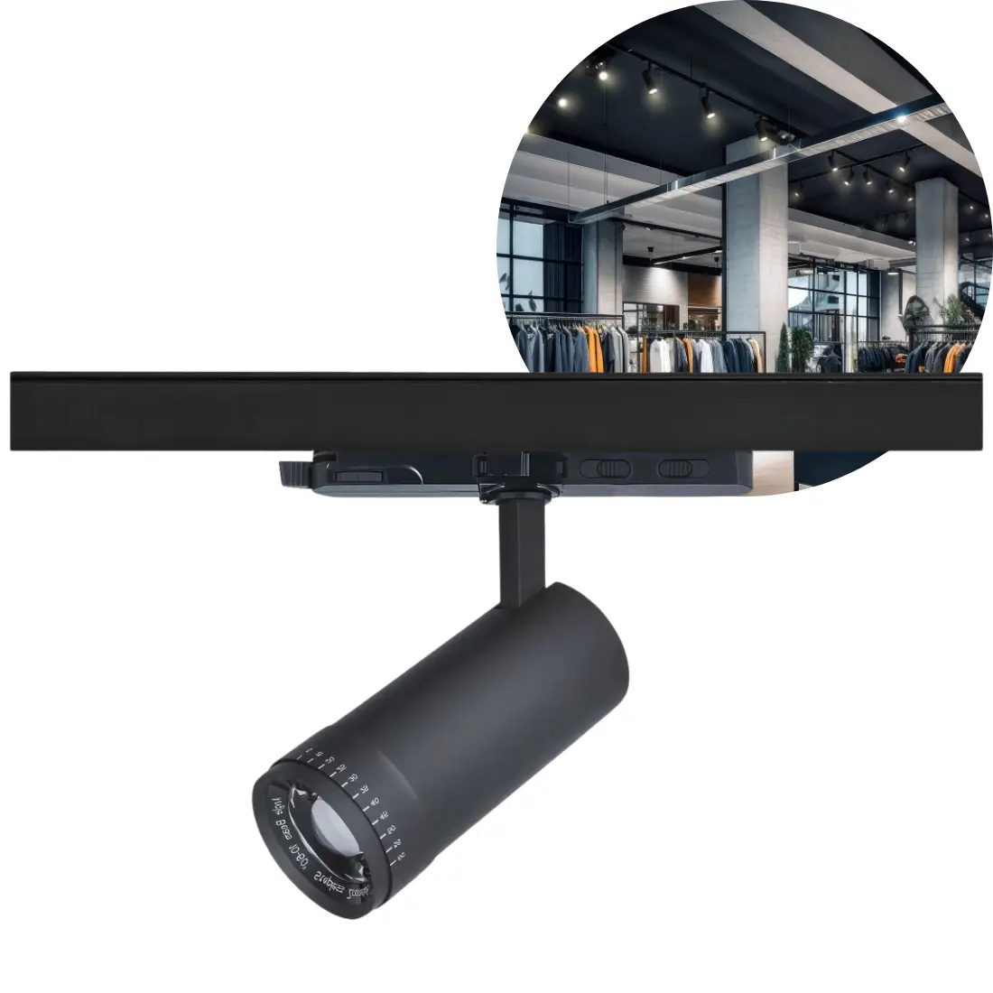 Schienenstrahler | CCT | 1800lm | 20W | 3-Phasen | VISION | Schwarz