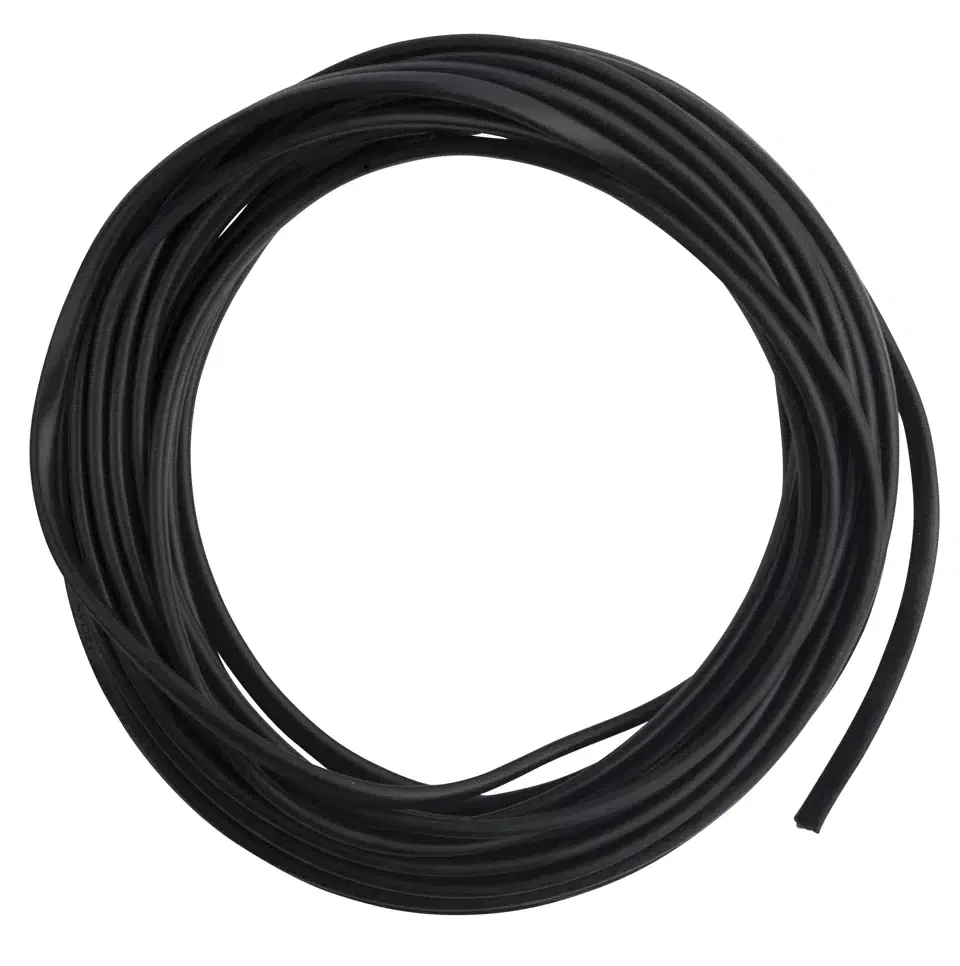 Plastkappeledning | Flad | 2x0,75 mm² | 10m Sort