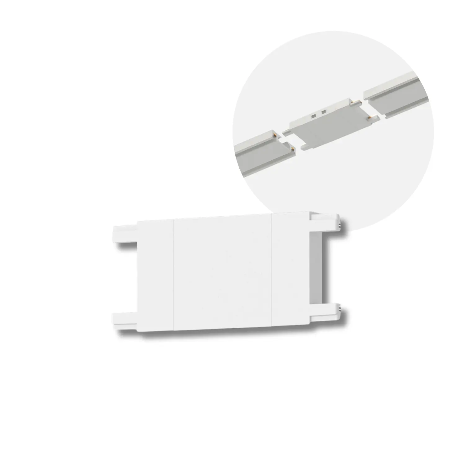 Samlestykke til SlimTrack Skinnesystem | 24 Volt | Hvid