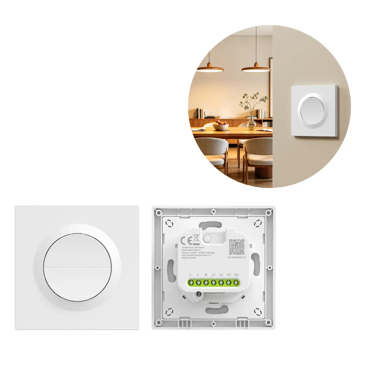 Sonoff Smart vägguttag | Zigbee | MINI-ZB2GS-E