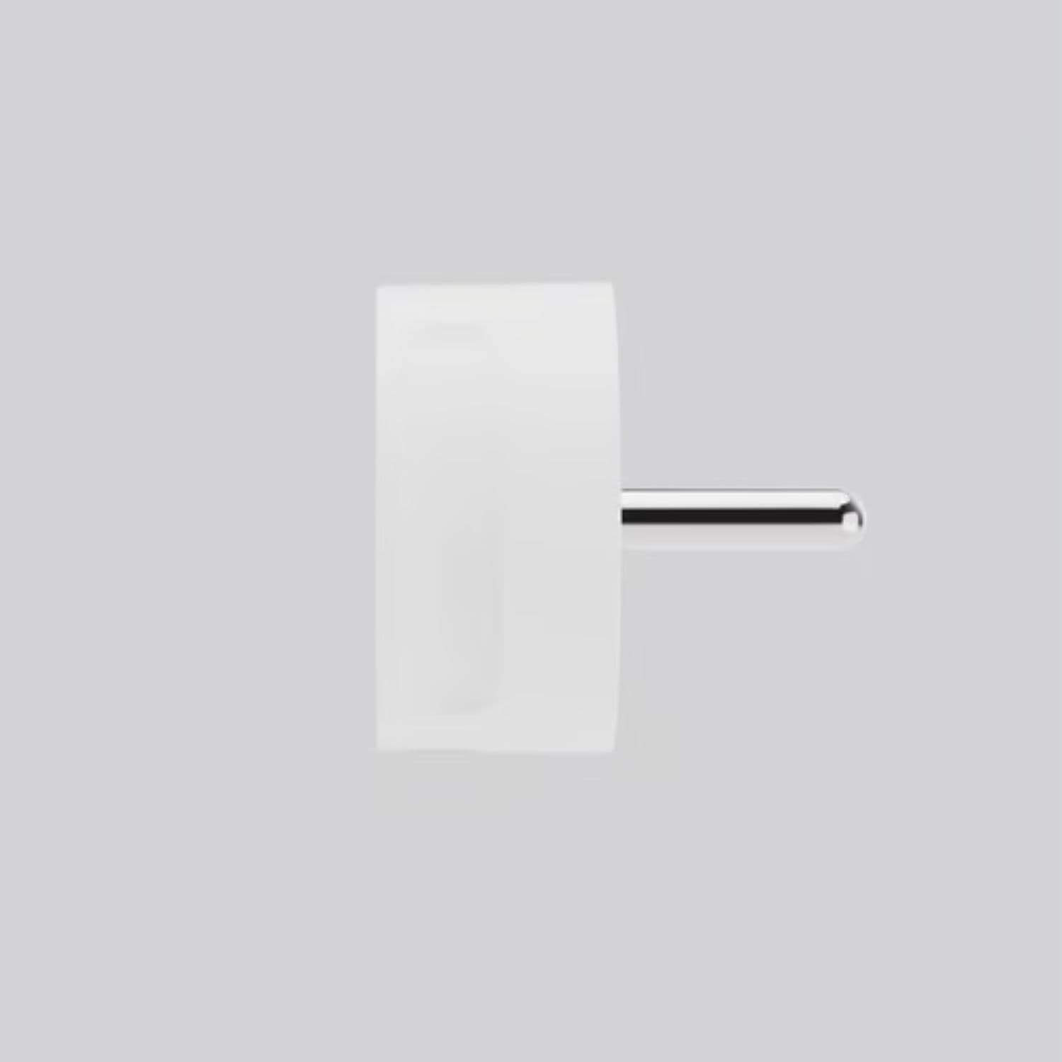 Flachstecker | NORM K Minimalistischer Stecker ohne Erdung | Weiß