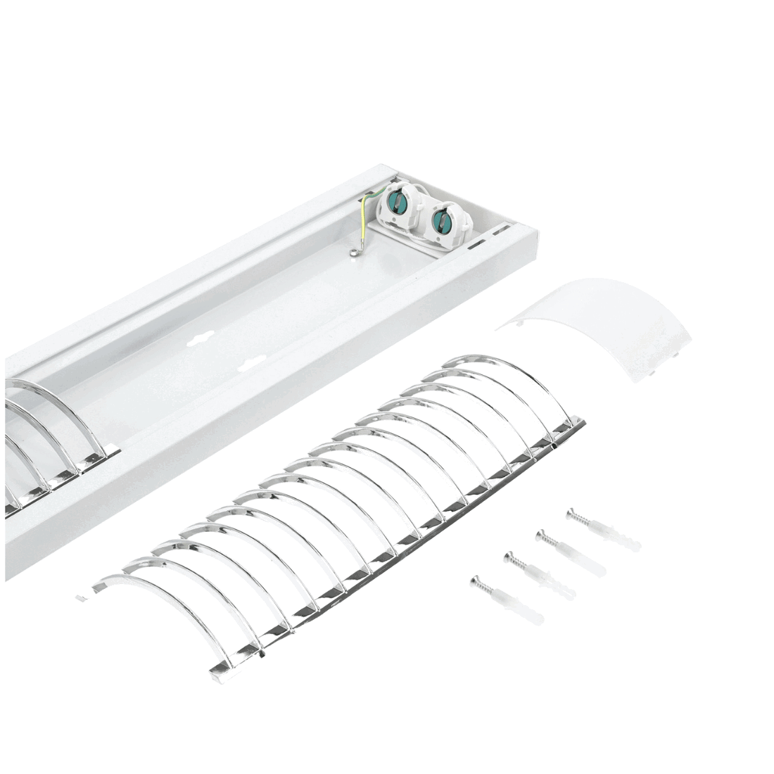 LED Lysstofrør Armatur | T8 Rør | 2x120 cm | Dobbelt LED Rør | ZEBRA LED Lysstofrør Armatur | T8 Rør | 2x120 cm | Dobbelt LED Rør | ZEBRA