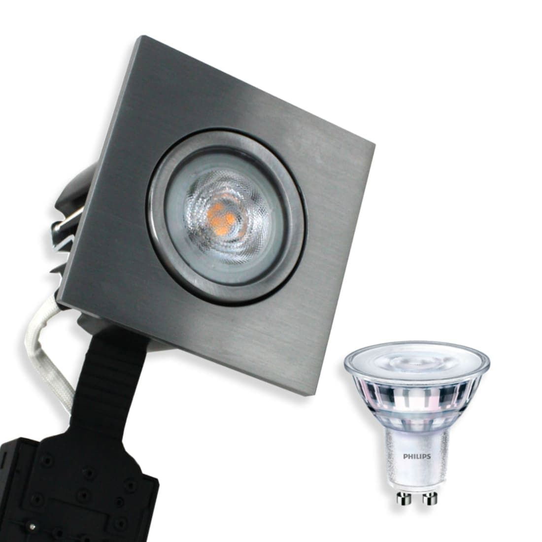 Philips LED-spot | Infälld Spot Square.Alu Nordtronic