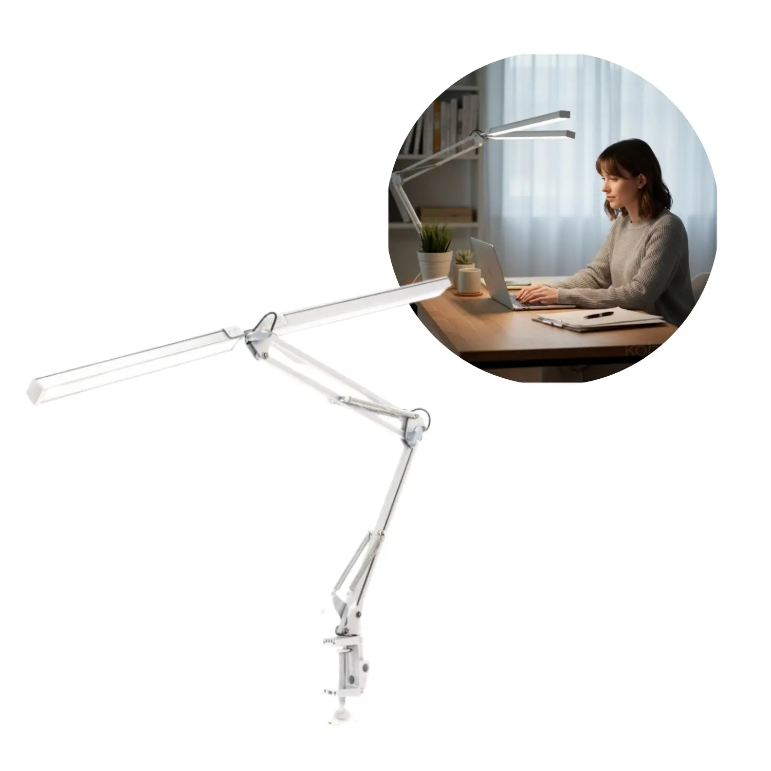 LED Skrivbordslampa | 3CCT | 1400lm | 28W | TENUIX | Vit