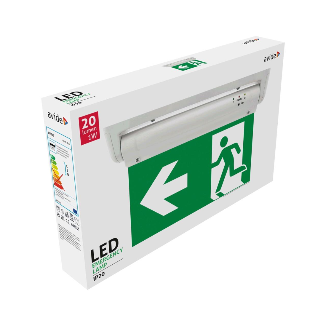 Nooduitgangs bord | IP20 | 20lm | Noodverlichting (3 Uur)