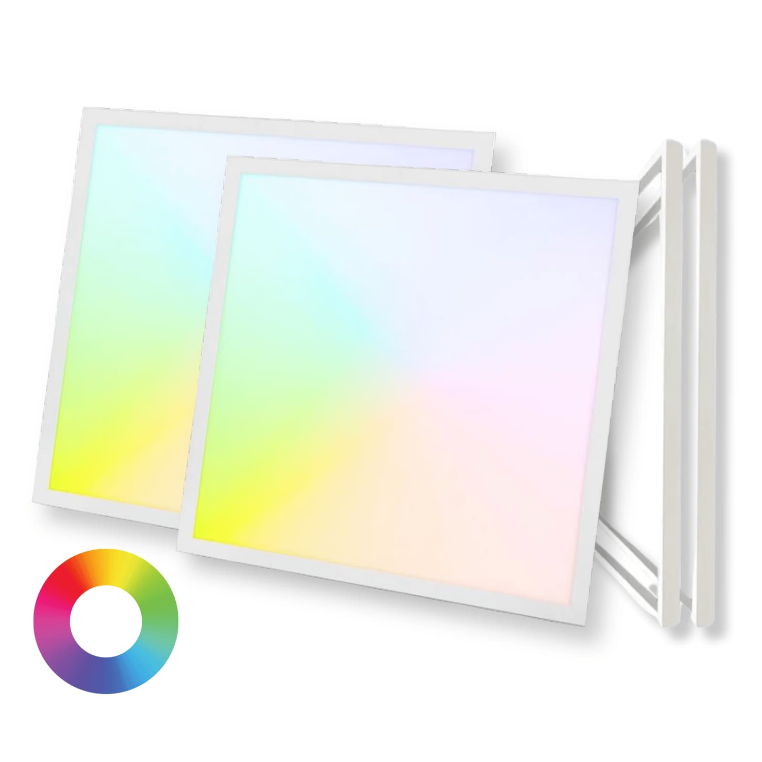 LED Panel 60x60 - 2-Pak - RGB+CCT - 2500lm - 36W - TrueColor - Inkl. Troldtektramme - Hvid