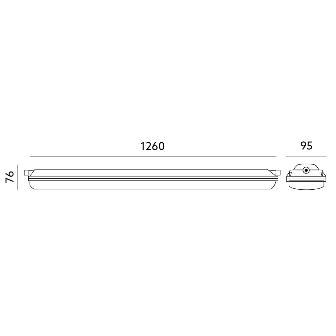 LED Industriarmatur 40w – 4000K – 6000lm LED Industriell armatur | D-Märkt | 40w | 4000K | 6000lm