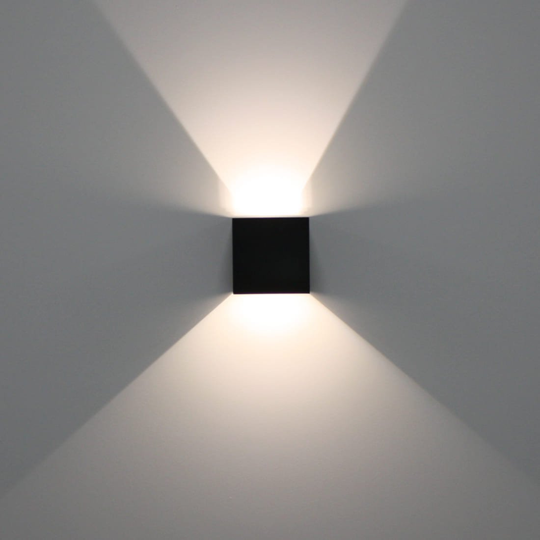 Udendørs Væglampe 2x4W LED Sort | 3000K