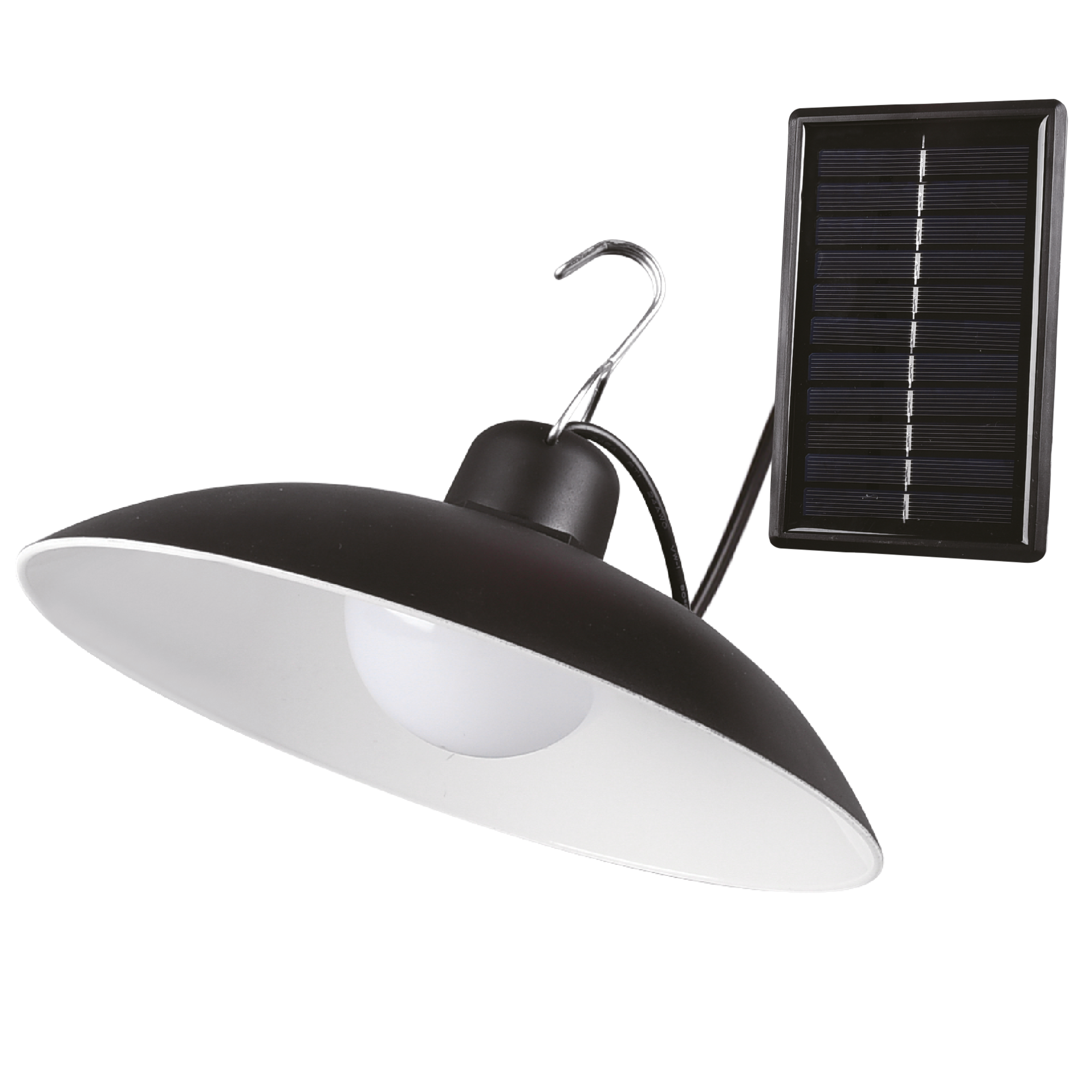 Solcellelampe m. Fjernbetjening - Sort - Have Lampe - Camping Lampe