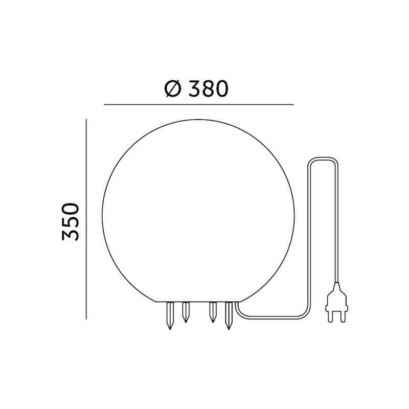 Udendørs Kuglelampe | Havelampe | Large Ø380