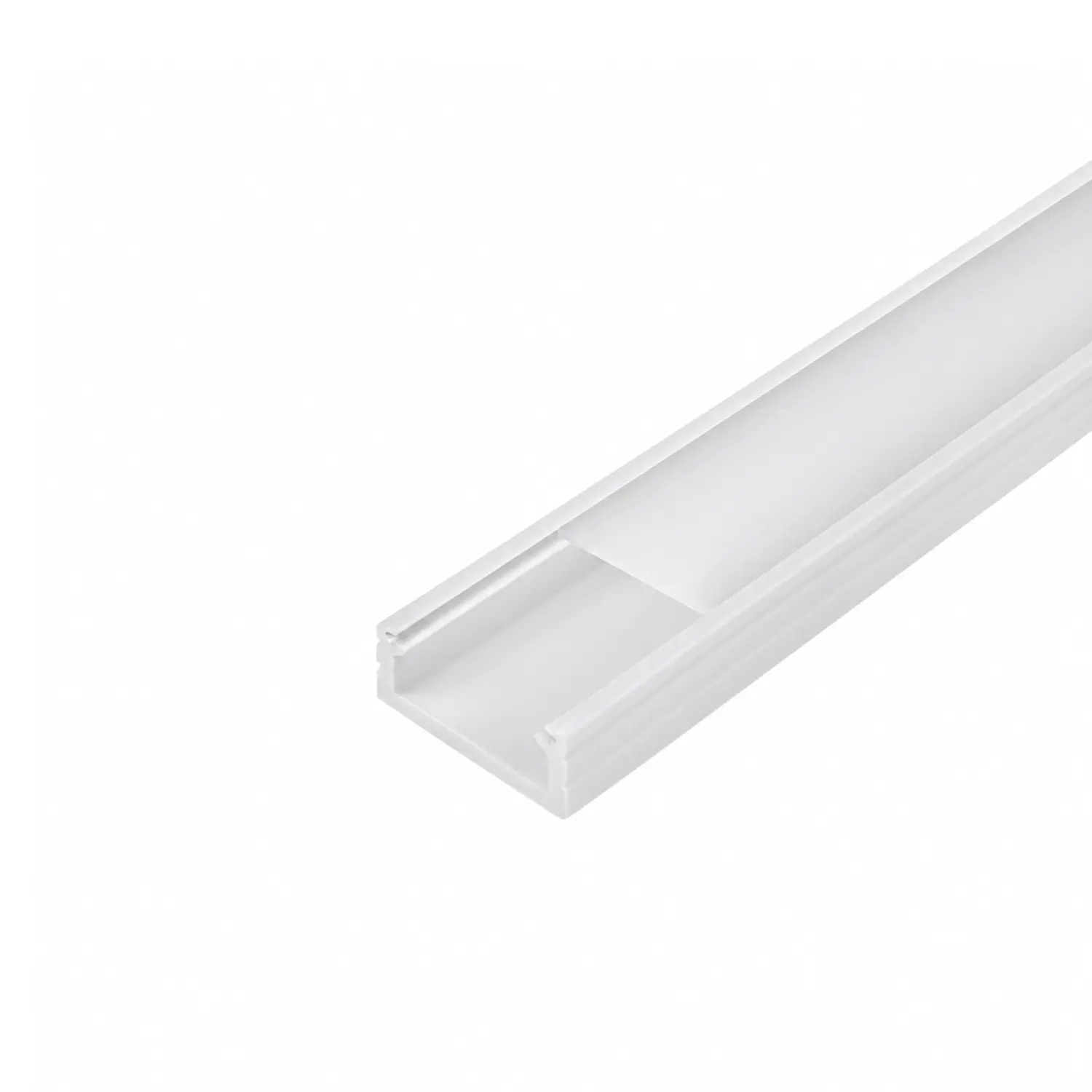 1 m kunststofprofiel | 16 x 7 mm | PVC | Geschikt voor LED-strips | Slim | Wit