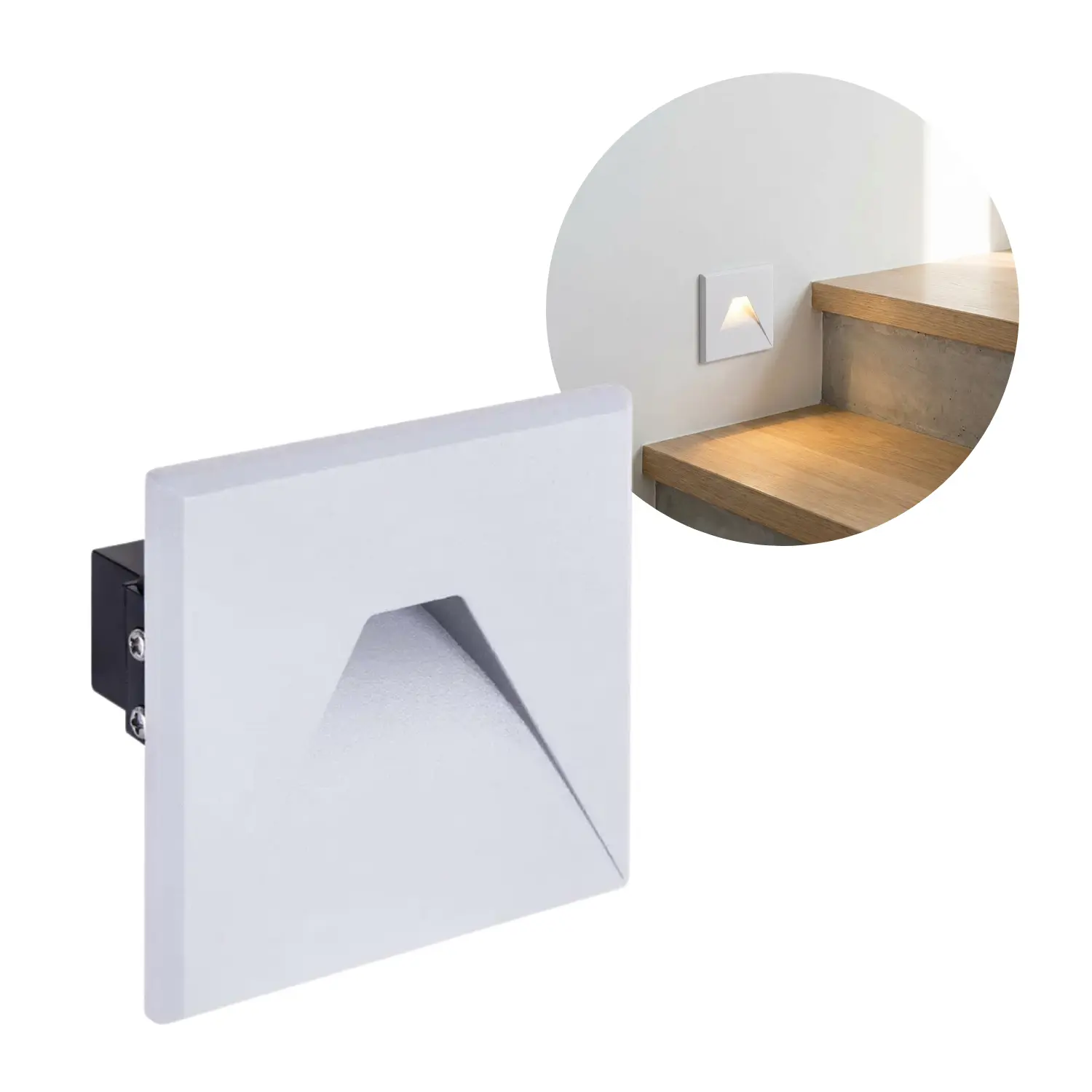 Trapverlichting | Wandspot | Wit | LED | 1,6W | 75 lm | IP54 | 4000K (03908)