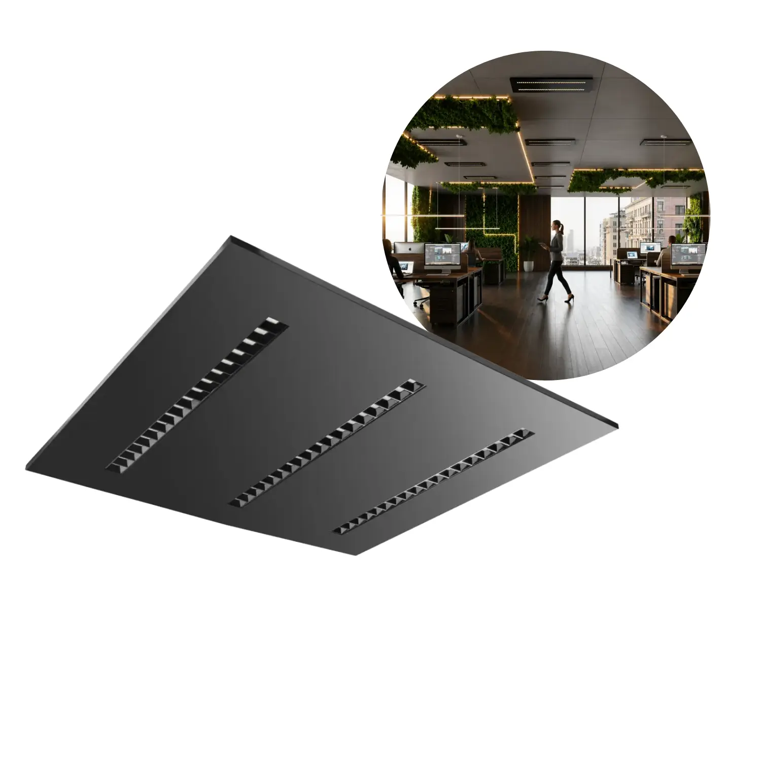 LED-paneel | 60x60 | CCT | 3800 lm | 38 W | ARTE | Zwart