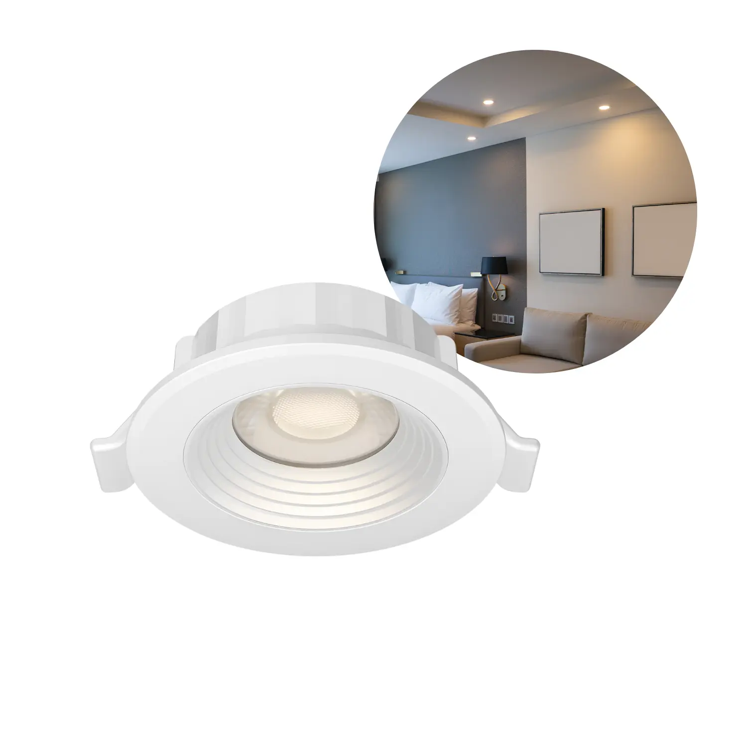 Inbyggd spotlampa med låg profil | 3CCT | 630 lm | 6,5 W | Dimbar | BRAYTRON SRL | Vit
