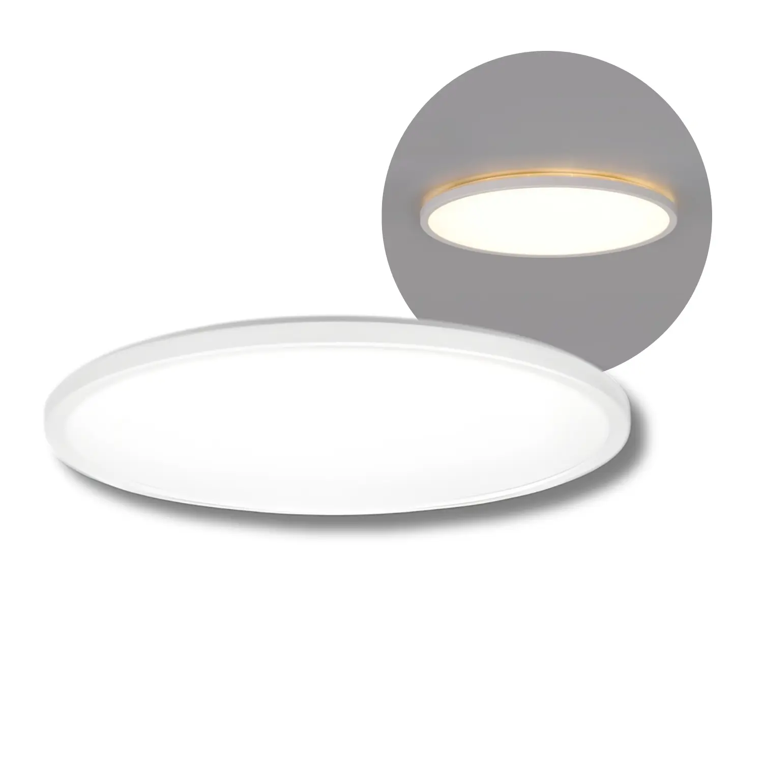 Plafond Lampe | Ø225 | 3CCT | 1200lm | 12W | IP54 | NIVERA | Hvid