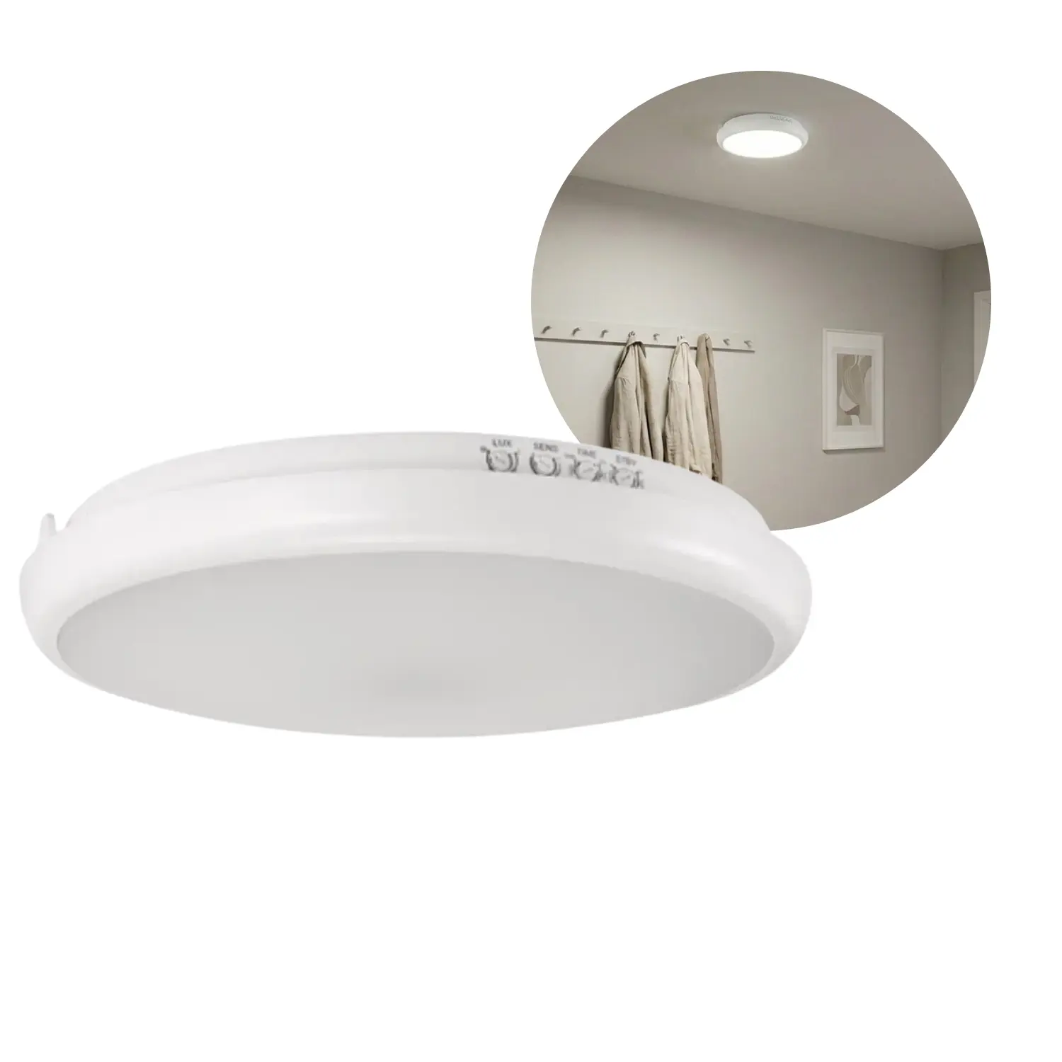 Taklampa Med Rörelsesensor | Inomhus/Utomhus | 15W | 2030 lm | 4000K | IP65 | IK10