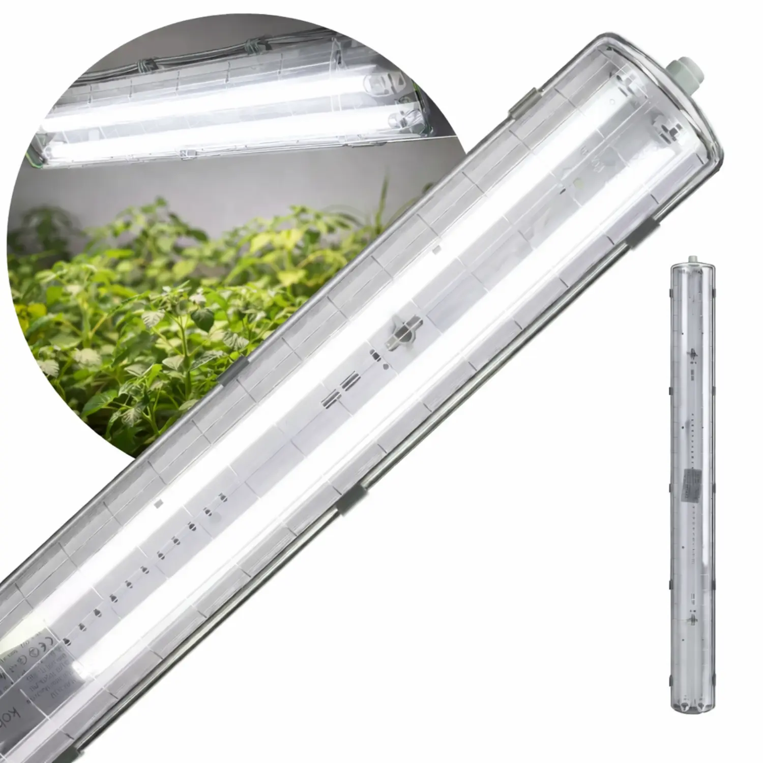 Odlingslampa 120cm | 21 PPF | 15W | IP20 | Inkl. 2 st Osram Grolys-rör | FLUORA