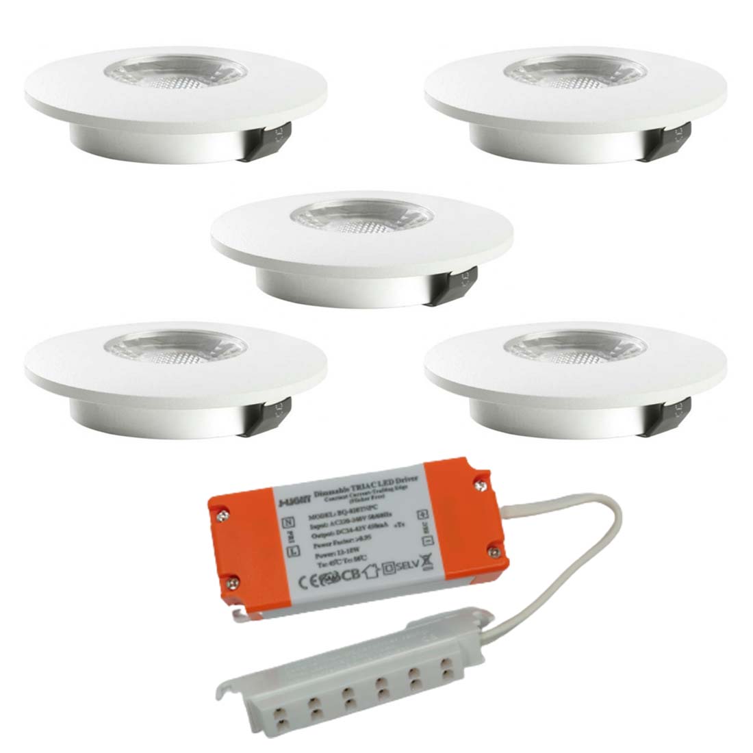 MITO Meubelspot 5 stuks incl. Driver &amp; Verdeler | LED | Dimbaar | Wit