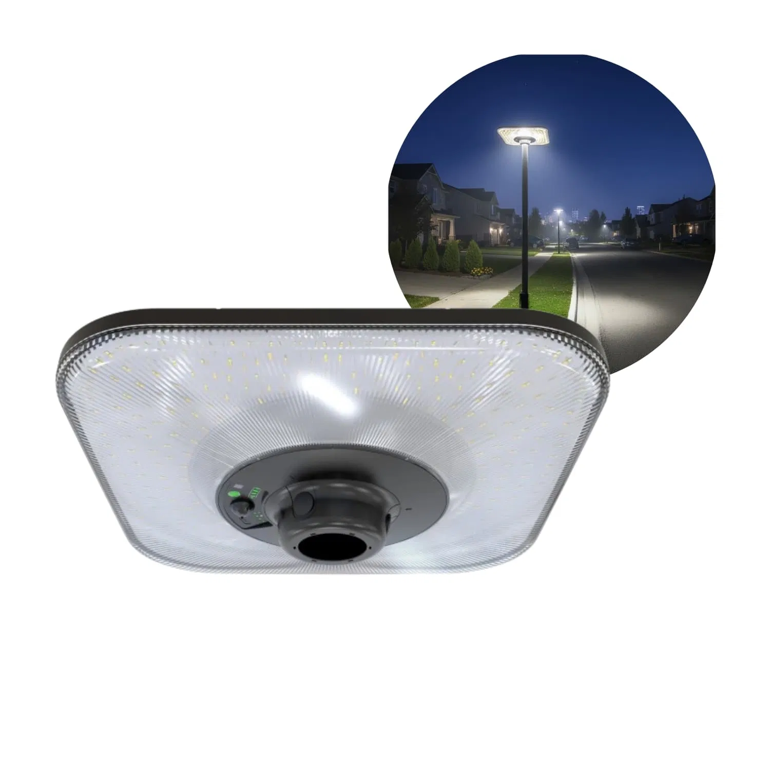 Solar straatlamp | 3000K tot 6500K | 3800 lm | 25W | SOLSUMI SQUARE | Zwart