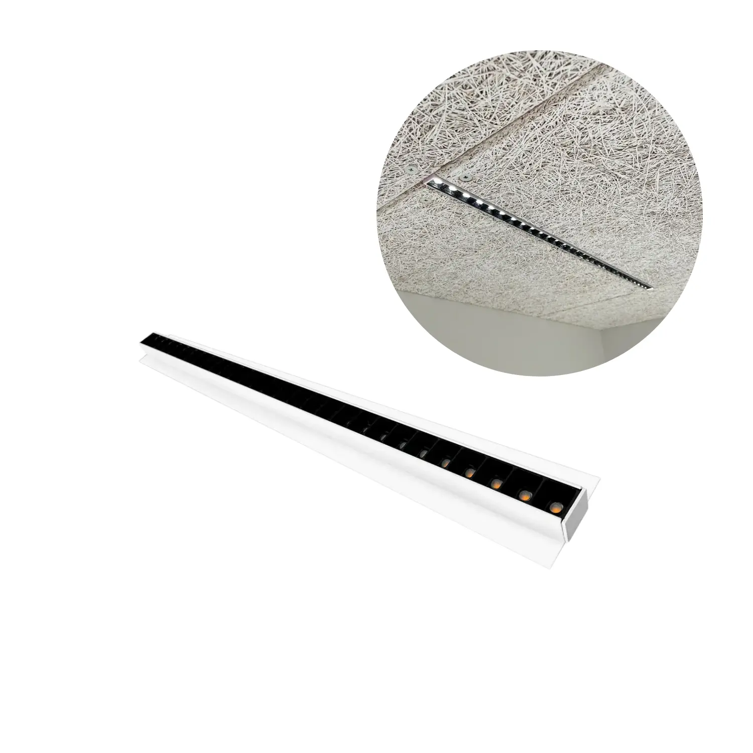 Lichtrail voor Troldtekt | Wit/Zwart | 60 cm | 24V | 3000K