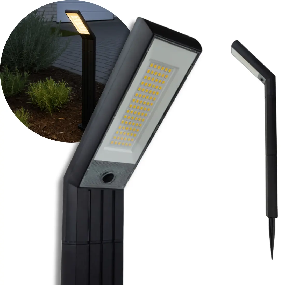 Solcelle Havelampe - 4000K - 75lm - 1.5W - 22-97cm - SSO-8