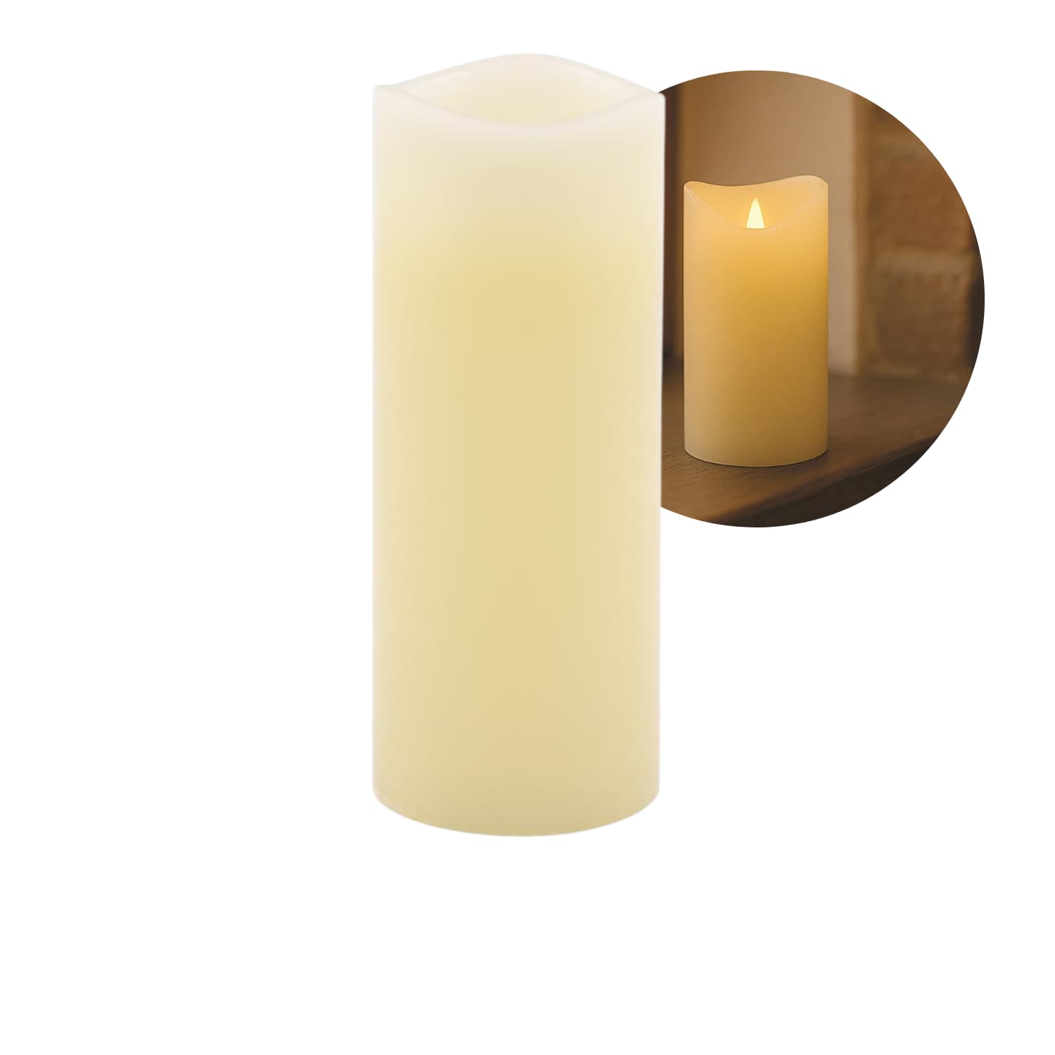 LED-kaars | 12,5 cm | Warm wit | Vlameffect | CR2032 (niet inbegrepen)