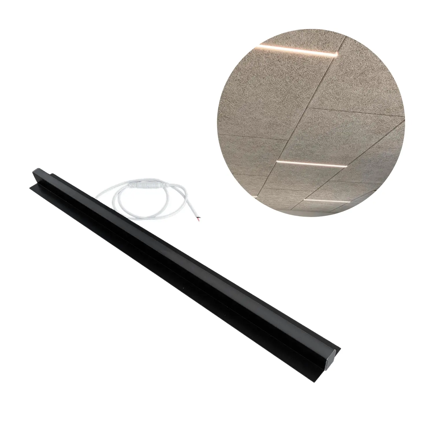 LED Troldtekt-skena 60 cm | 3000 K | 1400 lm | 17 W | PureLED | Svart