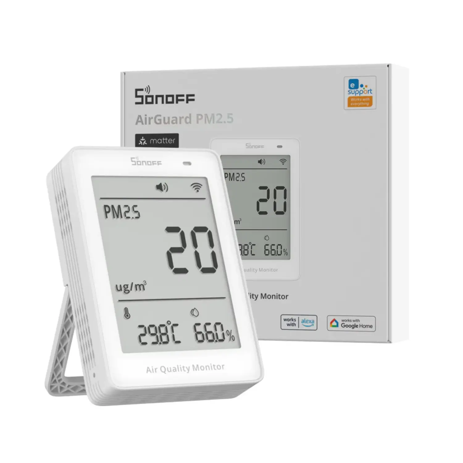 Sonoff AirGuard PM2.5/PM10 Luftkvalitetsmåler | Matter over WiFi | SAWF-07P