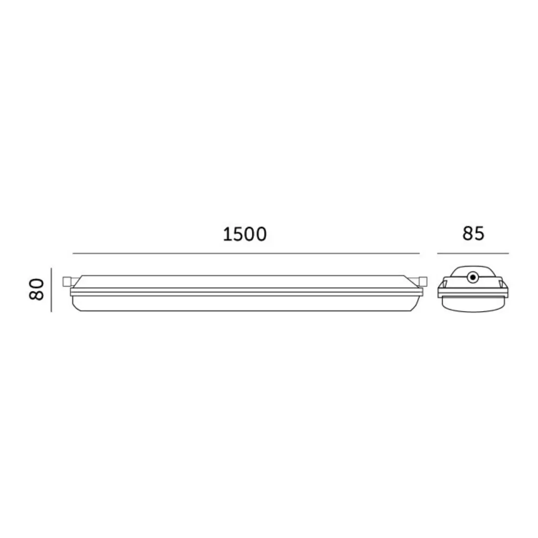 LED armatur | 150cm | Gennemfortrådet | 4000K | 9000lm | 52W | NEXFORCE LED armatur | 150cm | Gennemfortrådet | 4000K | 9000lm | 52W | NEXFORCE