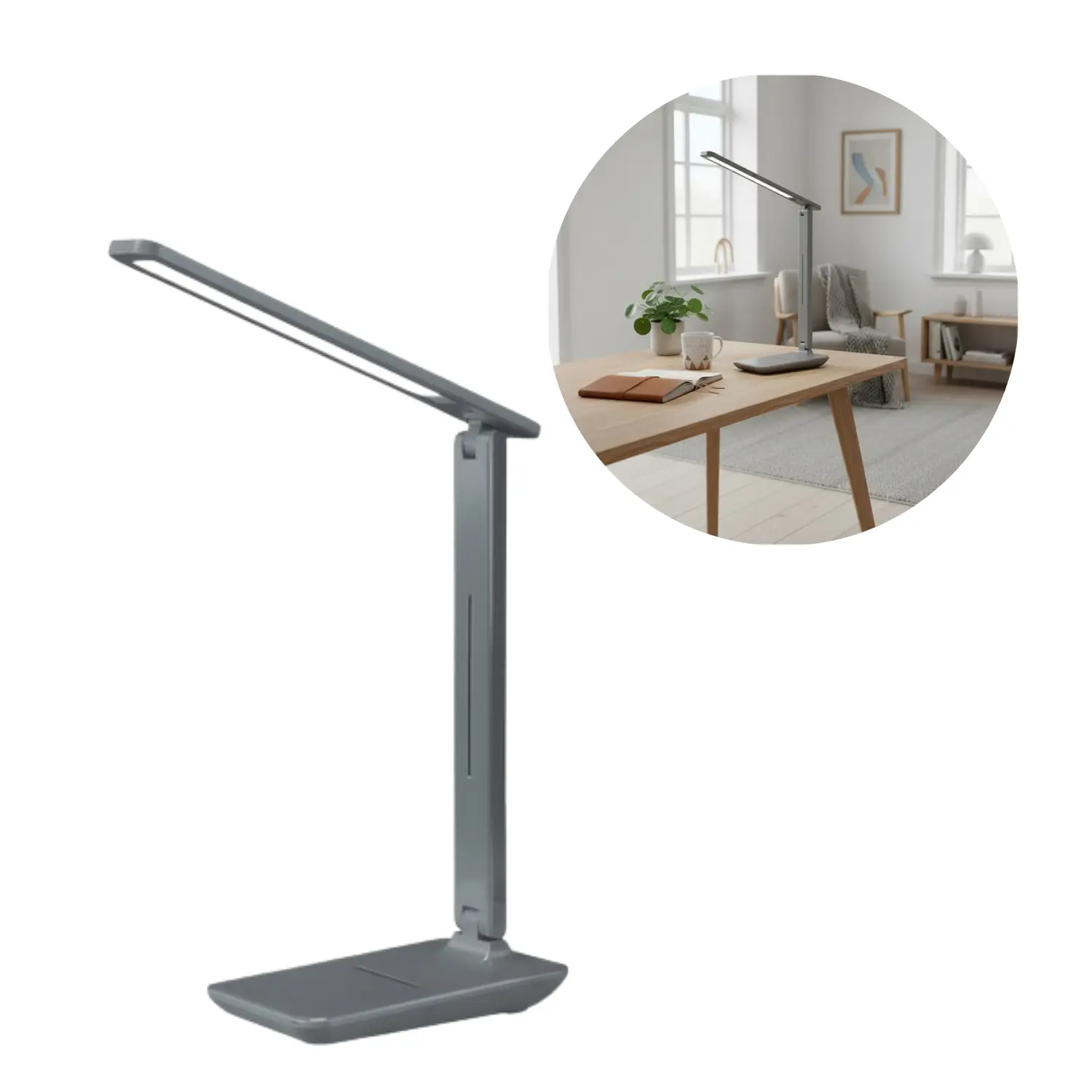 LED Skrivebordslampe | 3CCT | 460lm | 7W | NOBLITE N | Grå
