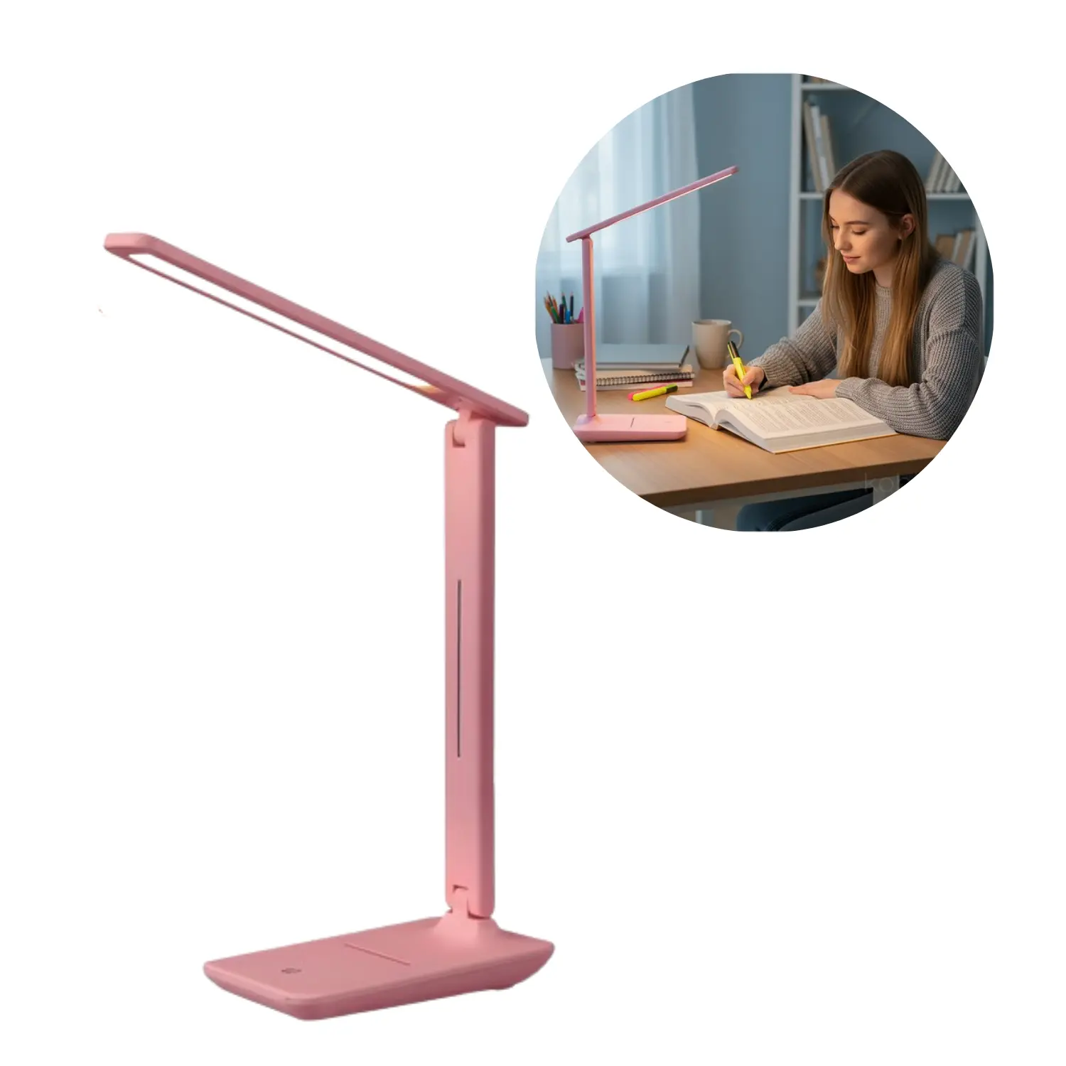 LED Skrivebordslampe | 3CCT | 460lm | 7W | NOBLITE N | Pink