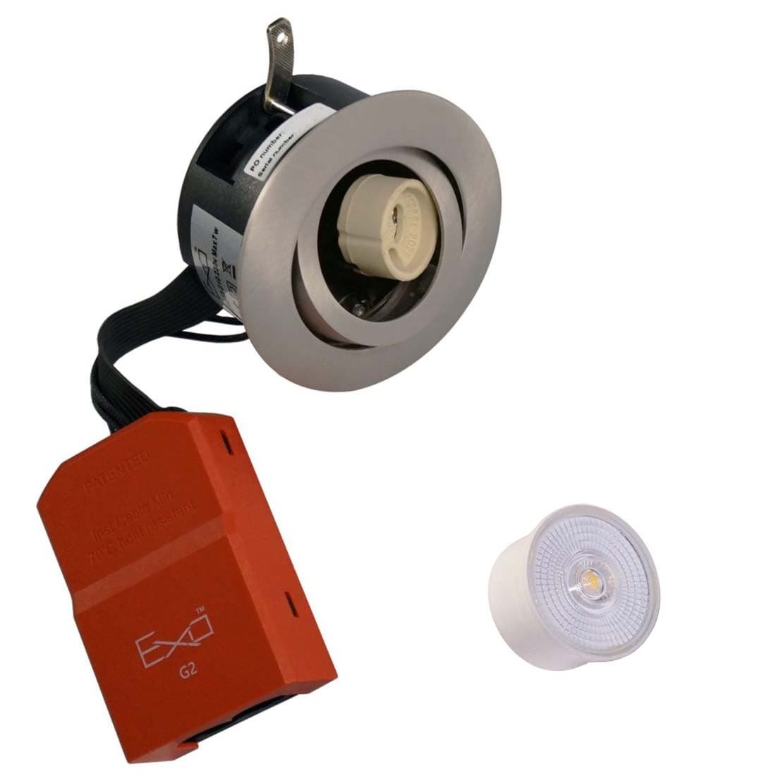 LED Spot -Â Low Profile Indbygningsspot - 42mm -Â Inkl. GU10 LED - Børstet Alu