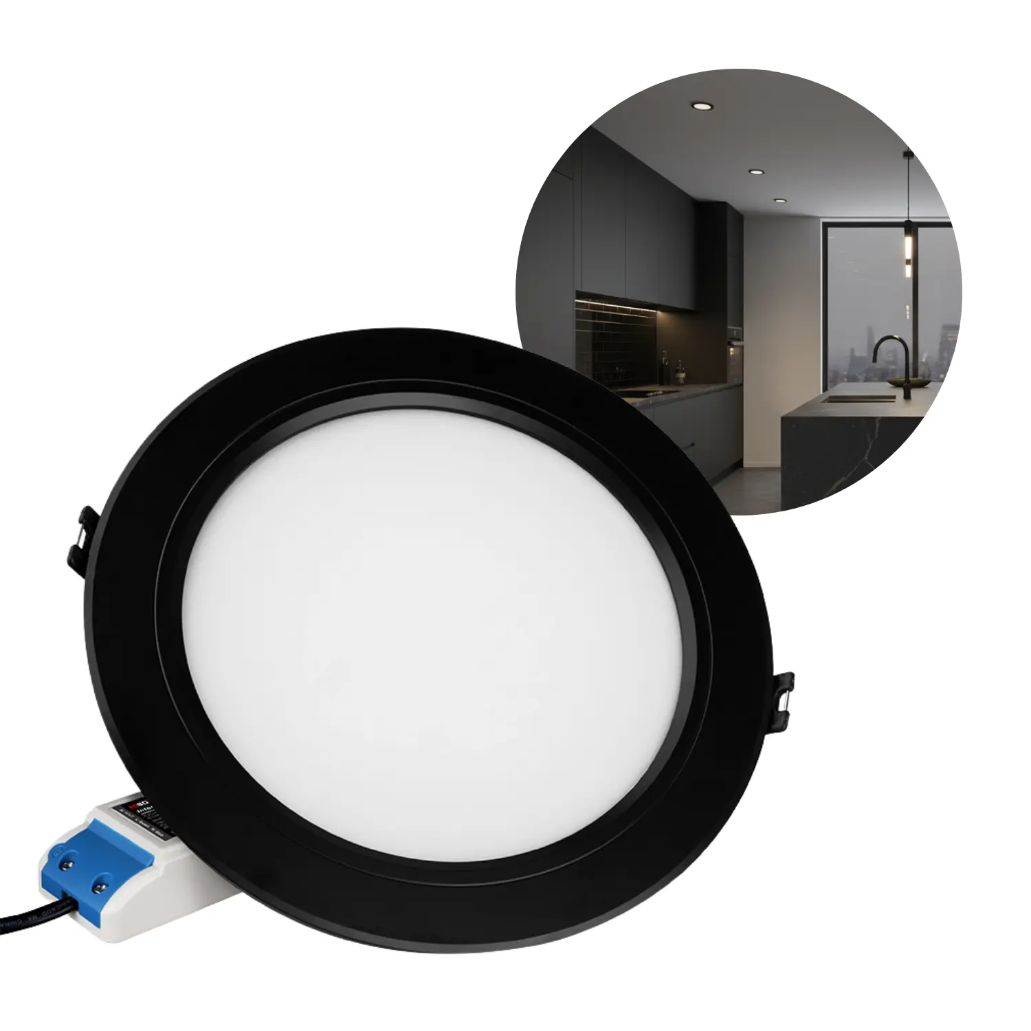 MiBoxer Low Profile Einbauspot | RGB+CCT | 1100lm | 12W | FUT066-B | Schwarz