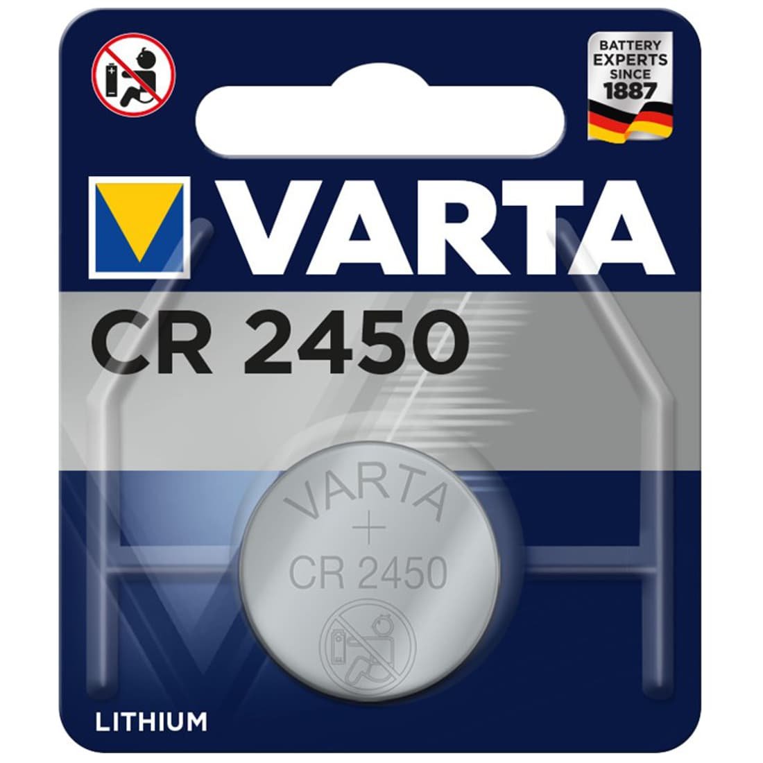 Se CR2450 - Knapcelle Batteri - Varta -1 stk (48062) hos PlusLED.dk