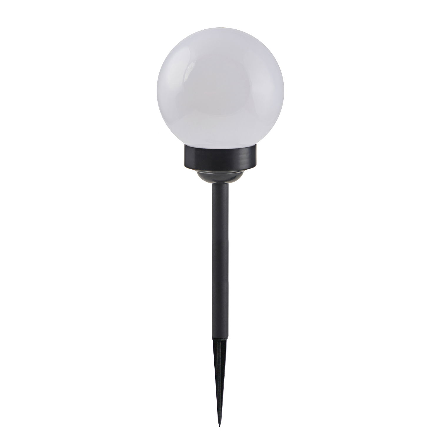 Solcellelampe til haven - Rund - Med spyd - 47cm - 4000K