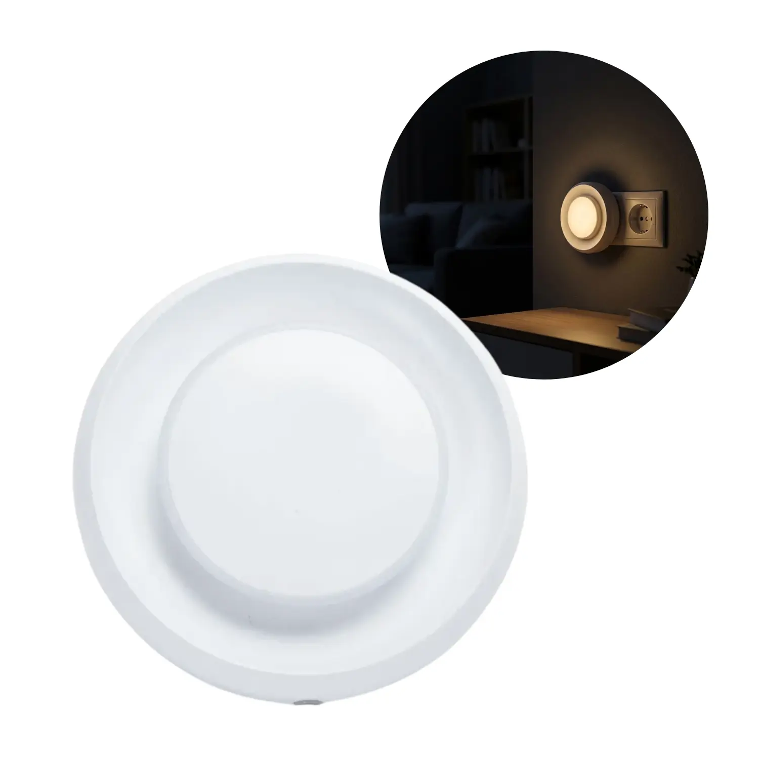 Nattlampa | 3000 K | 20 lm | 0,6 W | LED-nattlampa med sensor | Vit