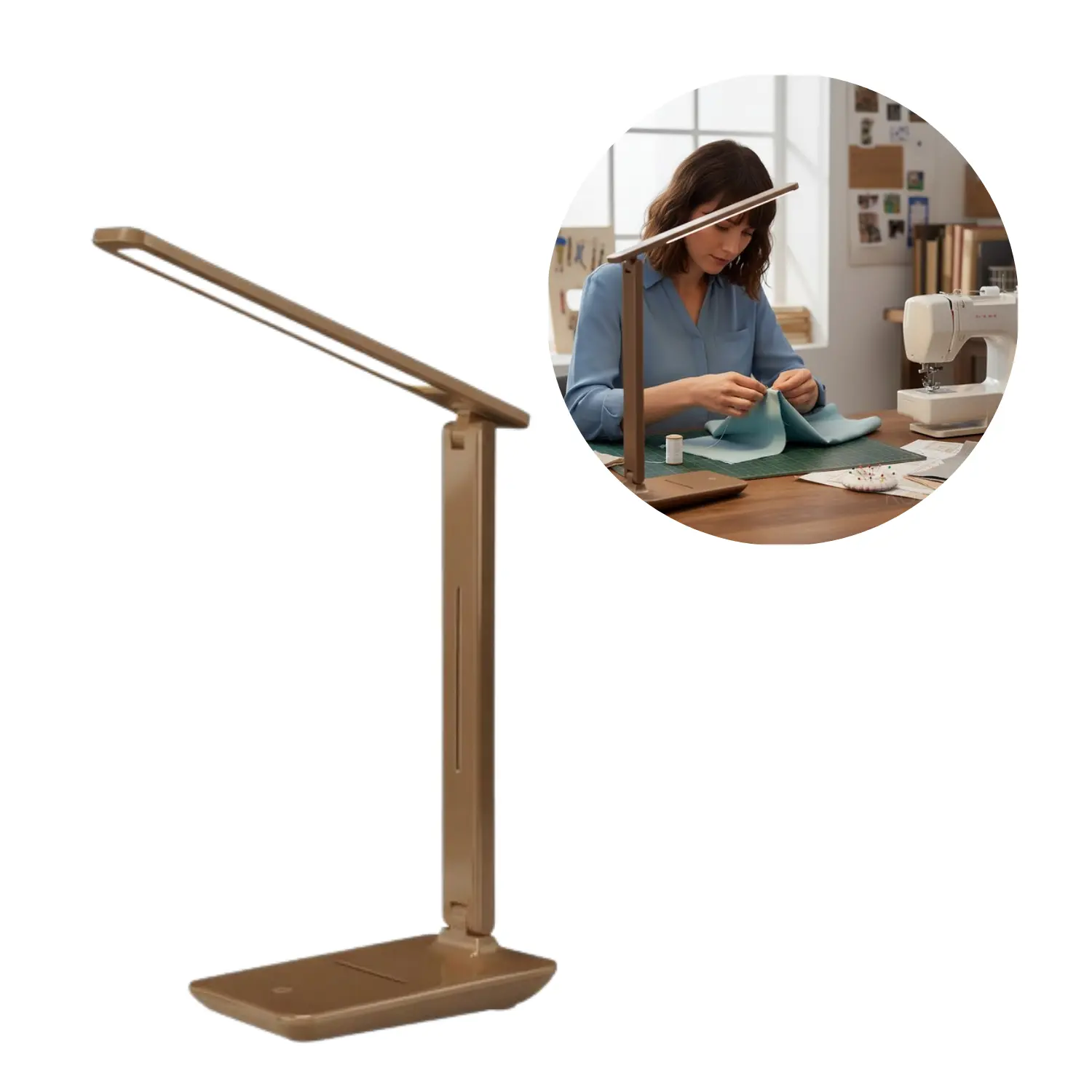 LED Skrivebordslampe | 3CCT | 460lm | 7W | NOBLITE N | Brun