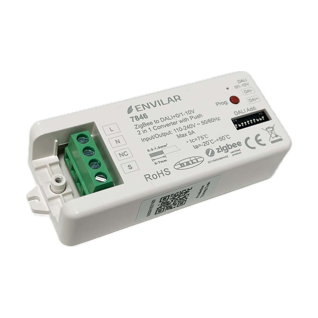 2-i-1 Zigbee Controller | Zigbee+Push till DALI+0/1-10V