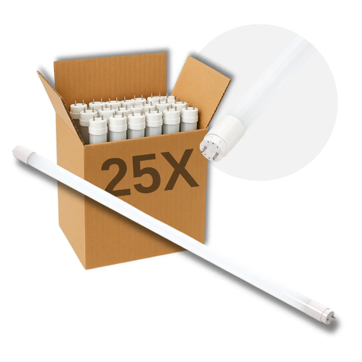 LED-Leuchtstoffröhren | 25er-Pack | 120cm | T8 | 4000K | 1600lm | 18W