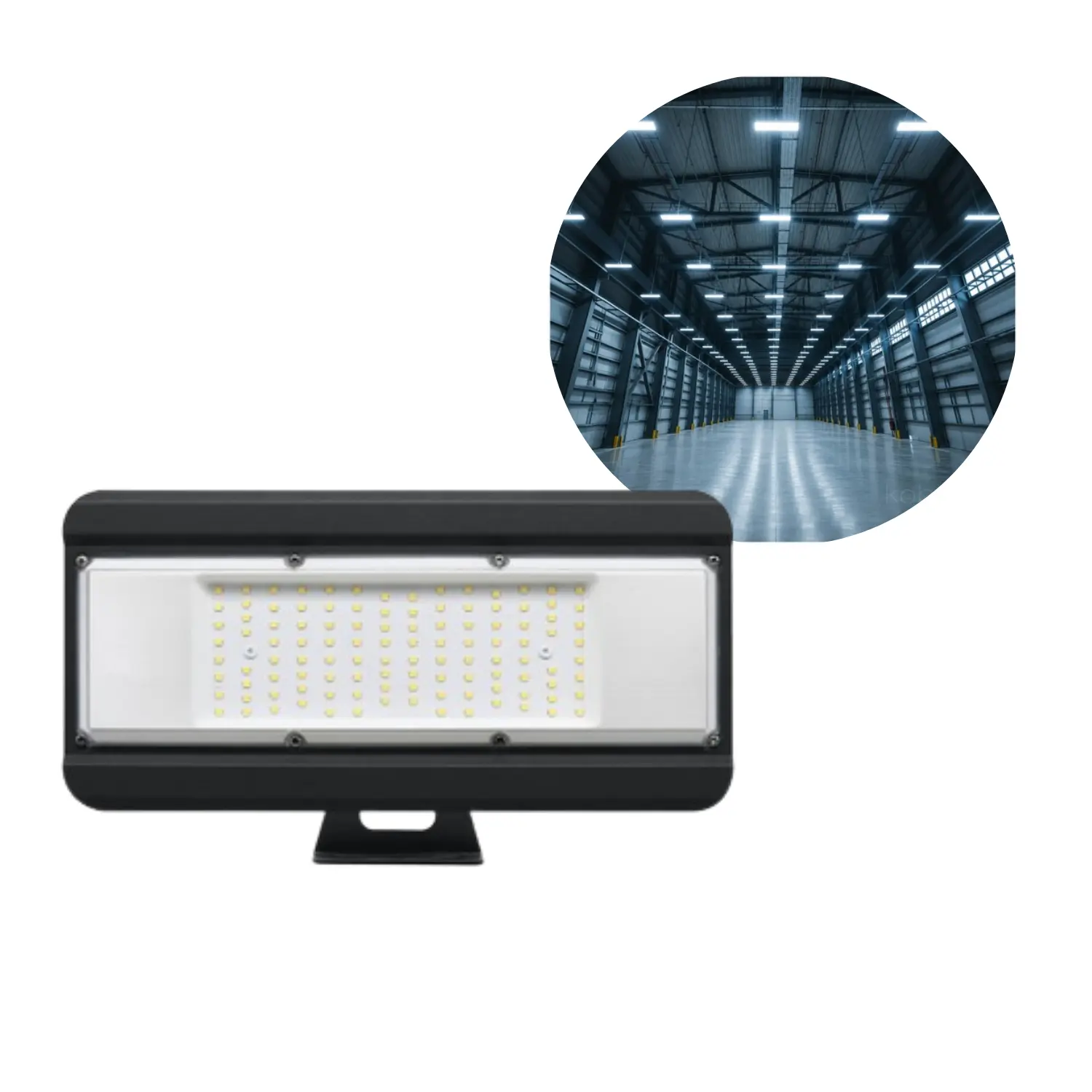 LED projektør | 4000K | 10800lm | 100W | MULTILUXO | Sort