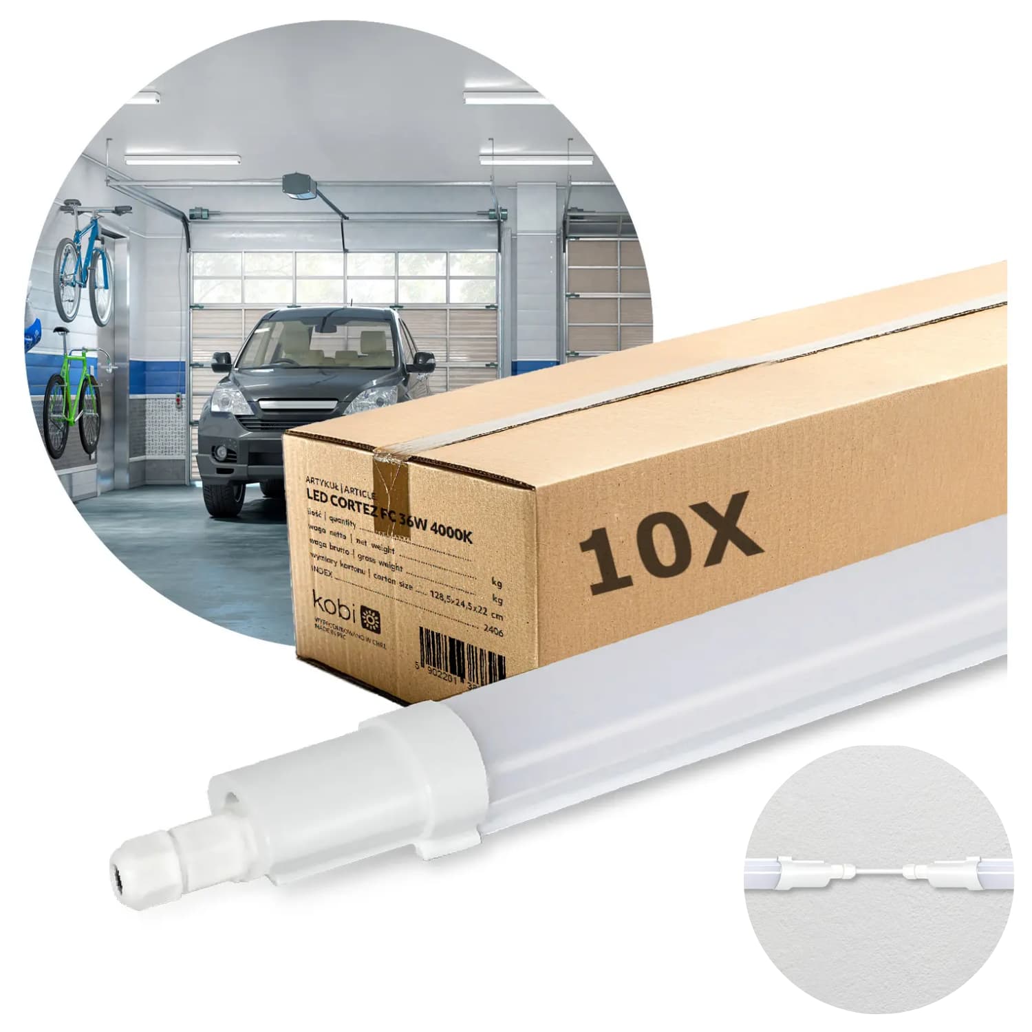 LED Flacharmatur 150cm | 5760lm | 48W | 4000K | IP65