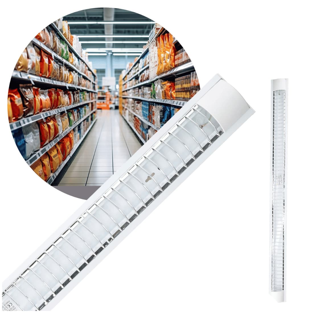 LED Lysstofrør Armatur | T8 Rør | 1x120cm | ZEBRA LED Lysstofrør Armatur | T8 Rør | 1x120cm | ZEBRA