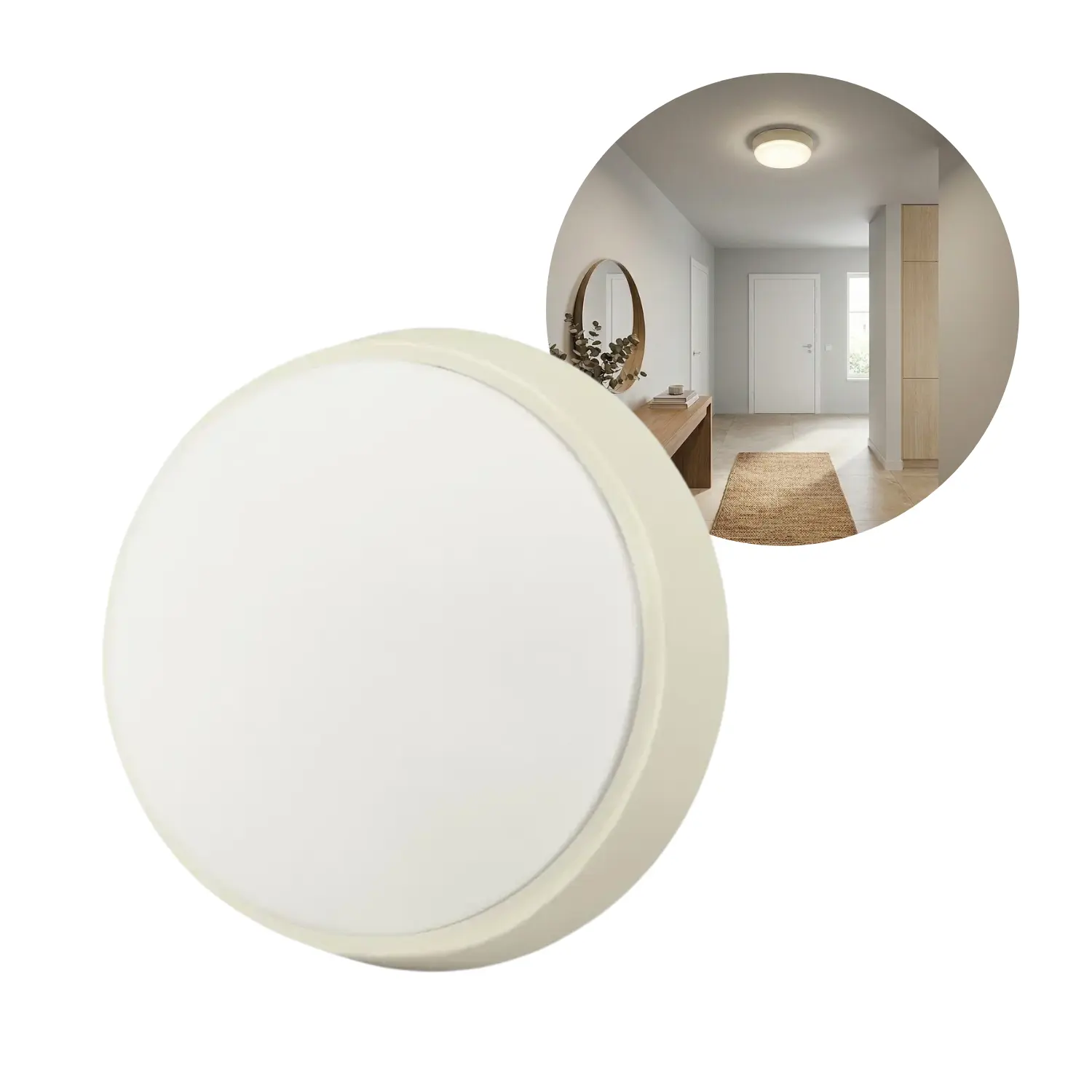 LED Plafond lampe | Hvid | Ø215 | IP54 | 4000K